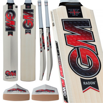 GM Radon Cricket Bat &mdash; Prime English Willow &middot; Junior Kids Boys And Girls &middot; DXM &middot; ToeTek  